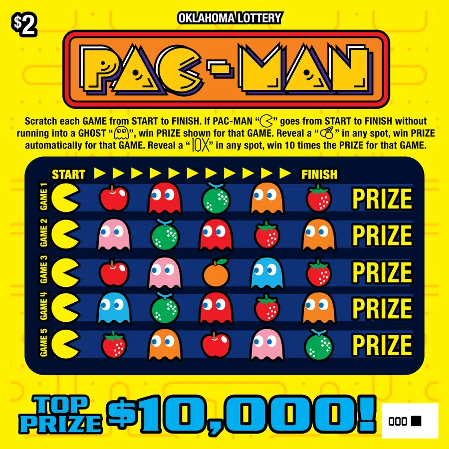 PAC-MAN Oklahoma scratcher ticket