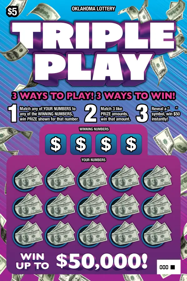 Triple Play Oklahoma scratcher ticket