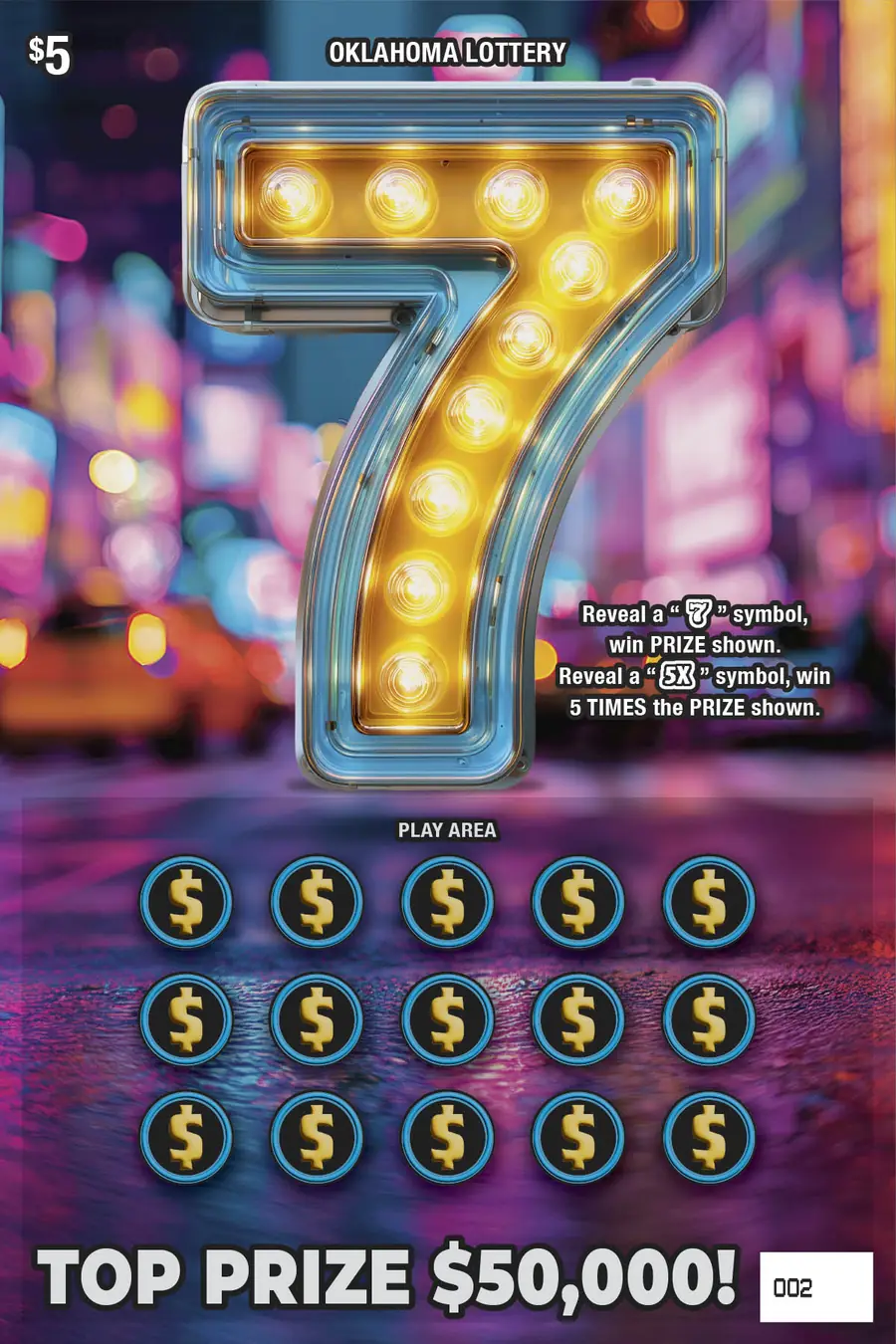 7 Oklahoma scratcher ticket