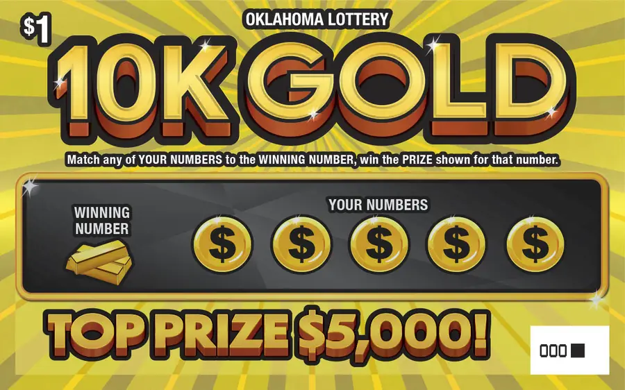 10K Gold Oklahoma scratcher ticket