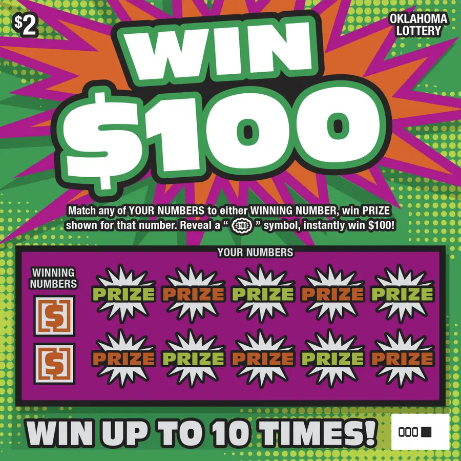 Win $100 Oklahoma scratcher ticket