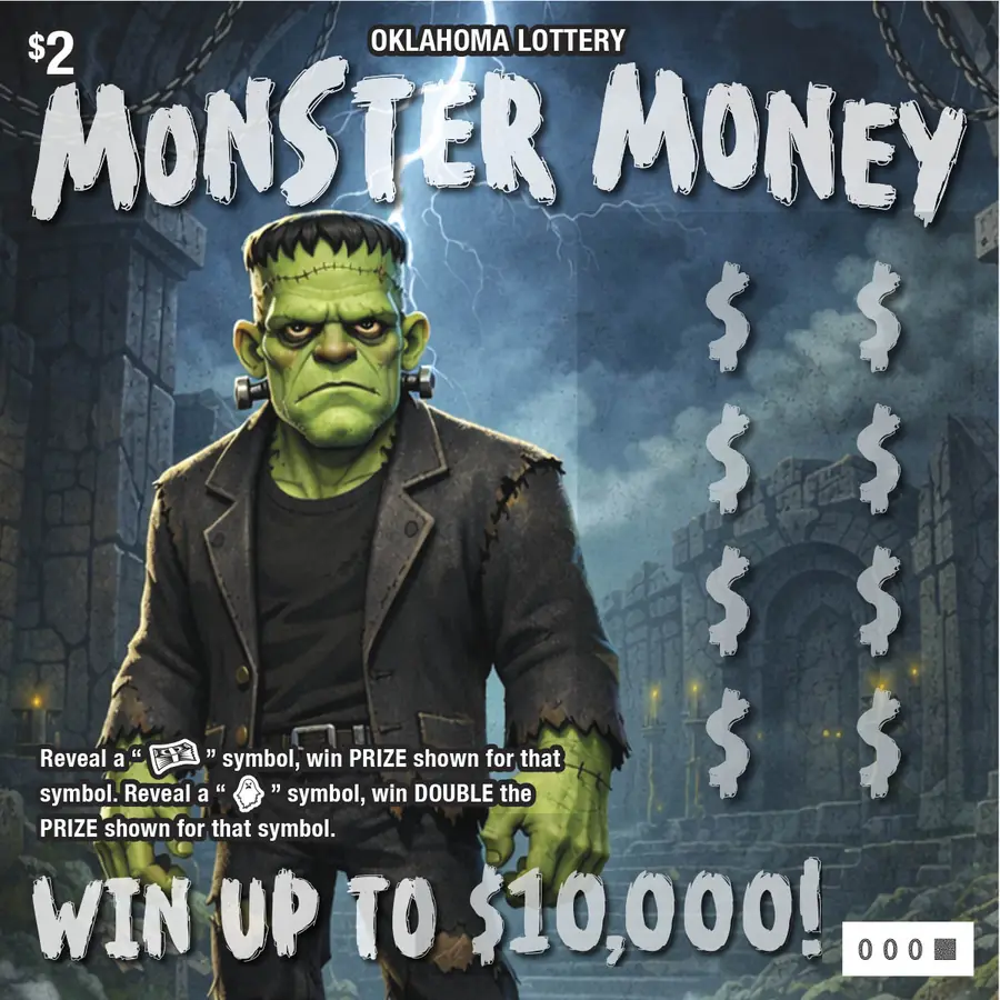 Monster Money Oklahoma scratcher ticket
