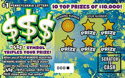 $$$ Pennsylvania scratch-off ticket