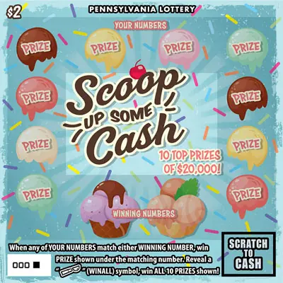 Scoop Up Some Cash Pennsylvania scratch-off ticket