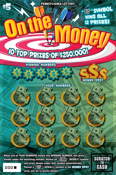 On the Money Pennsylvania scratch-off ticket