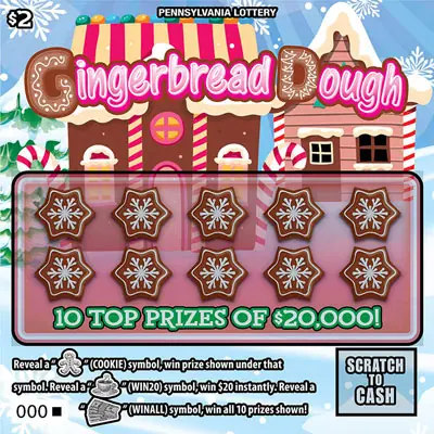 Gingerbread Dough Pennsylvania scratch-off ticket
