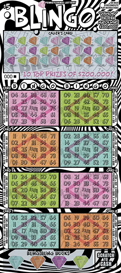 Blingo Pennsylvania scratch-off ticket