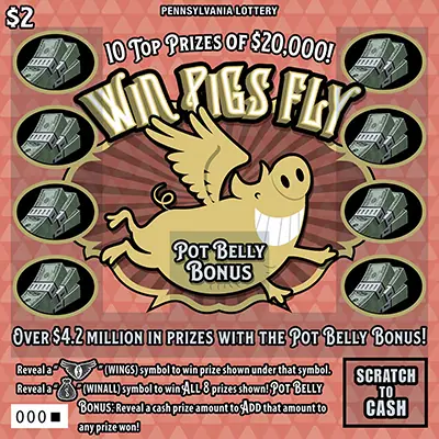 Win Pigs Fly Pennsylvania scratch-off ticket