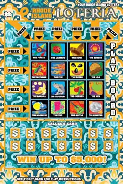 RHODE ISLAND LOTERIA Rhode Island instant game ticket