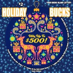HOLIDAY BUCKS Rhode Island instant game ticket