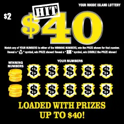 HIT $40 Rhode Island instant game ticket