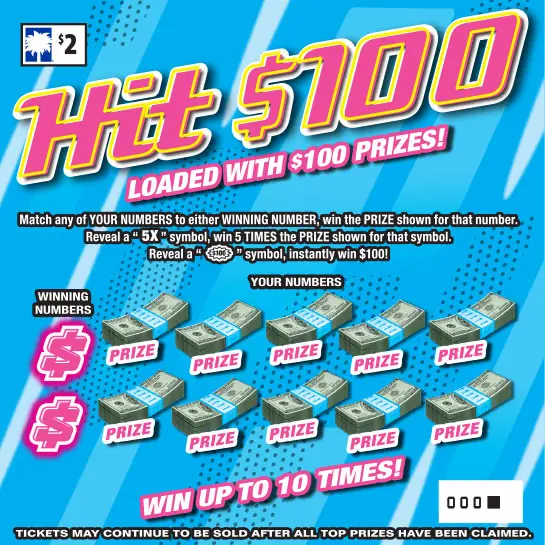Hit $100 South Carolina scratch-off ticket