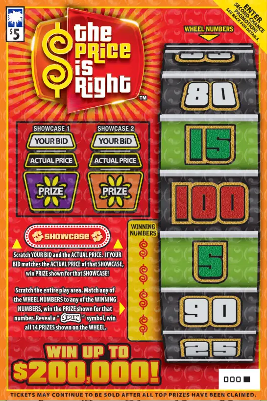 THE PRICE IS RIGHT™ South Carolina scratch-off ticket
