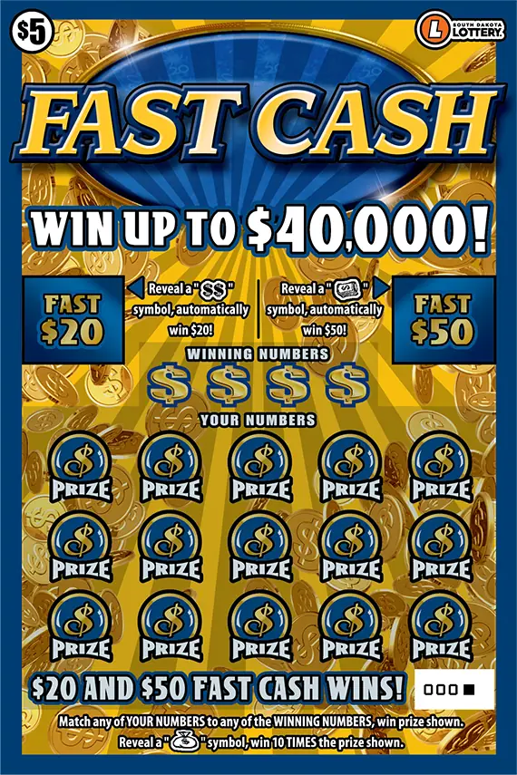 FAST CASH South Dakota scratch game ticket