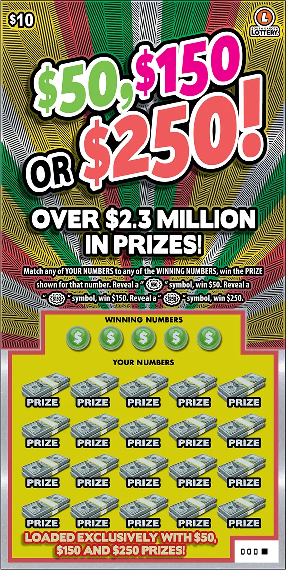 $50, $150 OR $250! South Dakota scratch game ticket
