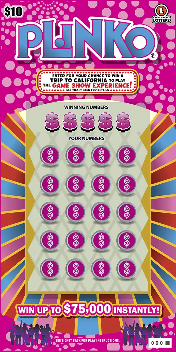 PLINKO South Dakota scratch game ticket