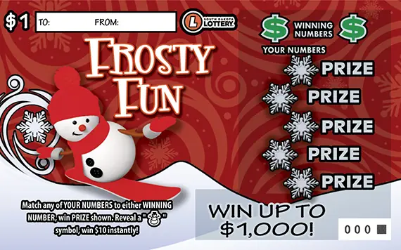 FROSTY FUN South Dakota scratch game ticket