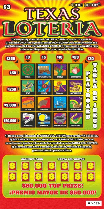 Texas Loteria Texas scratch-off ticket