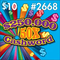 $250,000 50X Cashword Texas scratch-off ticket
