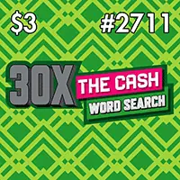 30X The Cash Word Search Texas scratch-off ticket