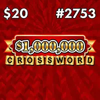 $1,000,000 Crossword Texas scratch-off ticket