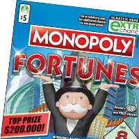 MONOPOLY FORTUNES Virginia scratcher ticket