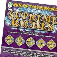 Supreme Riches Virginia scratcher ticket