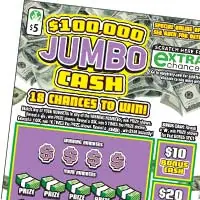 $100,000 Jumbo Cash Virginia scratcher ticket