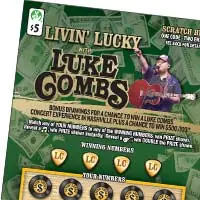 Livin Lucky with Luke Combs Virginia scratcher ticket