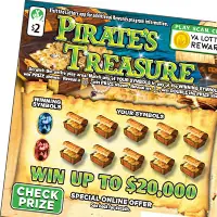 Pirates Treasure Virginia scratcher ticket