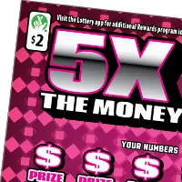 5X The Money Virginia scratcher ticket