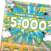 Bursting with $5,000s Virginia scratcher ticket