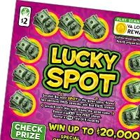 Lucky Spot Virginia scratcher ticket