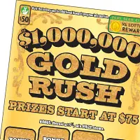 $1,000,000 GOLD RUSH Virginia scratcher ticket