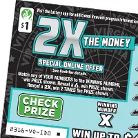 2X The Money Virginia scratcher ticket