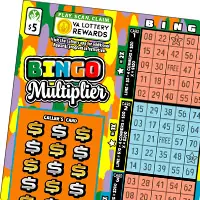 BINGO MULTIPLIER Virginia scratcher ticket