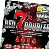 RED 7S DOUBLER Virginia scratcher ticket