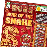Year of the Snake Virginia scratcher ticket