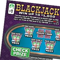 Blackjack Virginia scratcher ticket