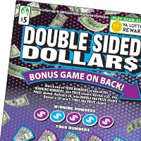 DOUBLE SIDED DOLLARS Virginia scratcher ticket