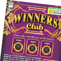 WINNERS CLUB Virginia scratcher ticket
