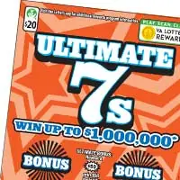 Ultimate 7s Virginia scratcher ticket