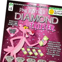 PINK PANTHER DIAMOND TRIPLER Virginia scratcher ticket