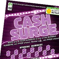Cash Surge Virginia scratcher ticket