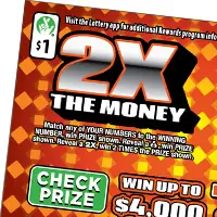 2X The Money Virginia scratcher ticket