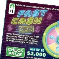Fast Cash Virginia scratcher ticket