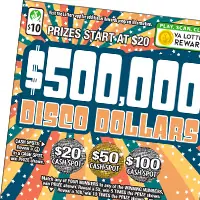 $500,000 Disco Dollars Virginia scratcher ticket