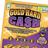 GOLD HARD CASH Virginia scratcher ticket