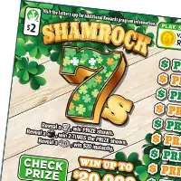SHAMROCK 7S Virginia scratcher ticket