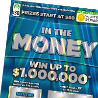In The Money Virginia scratcher ticket